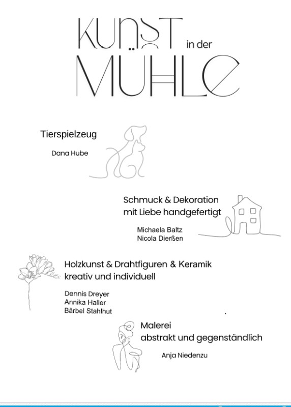 Werbeplakat für die Aussstellung an der Mühle